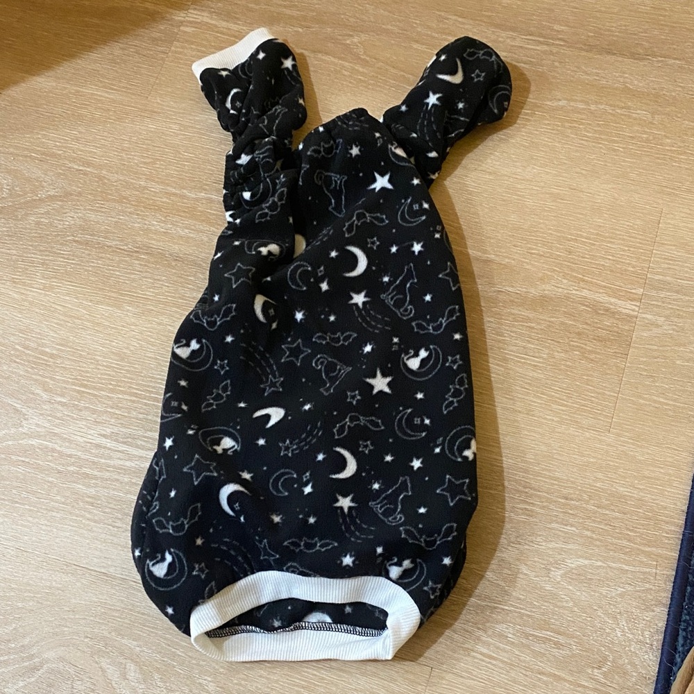 Black Star and Moon Patterned Dog Sweater